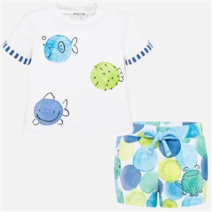 Mayoral Yazlık Erkek Bebek Bluz Boxer Mayo 2'li Set