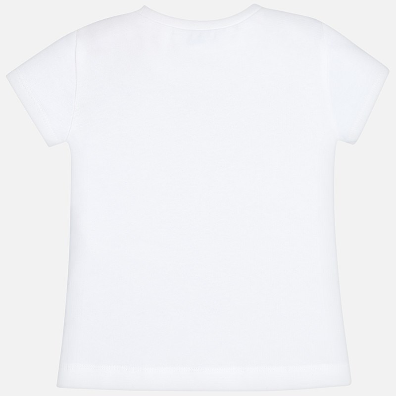 Mayoral Yazlık Kız Kısa Kol T-shirt Beyaz