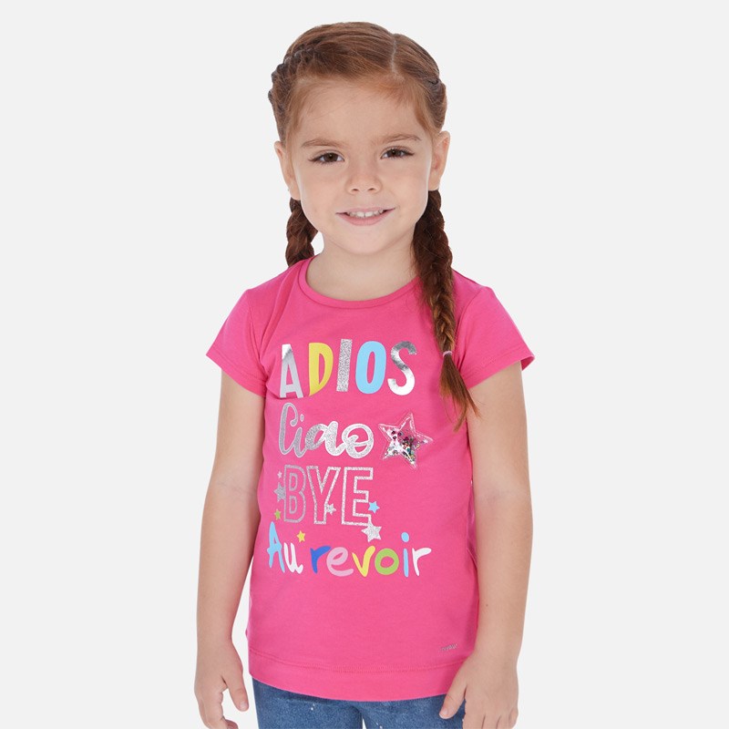 Mayoral Yazlık Kız Kısa Kol T-shirt Pembe