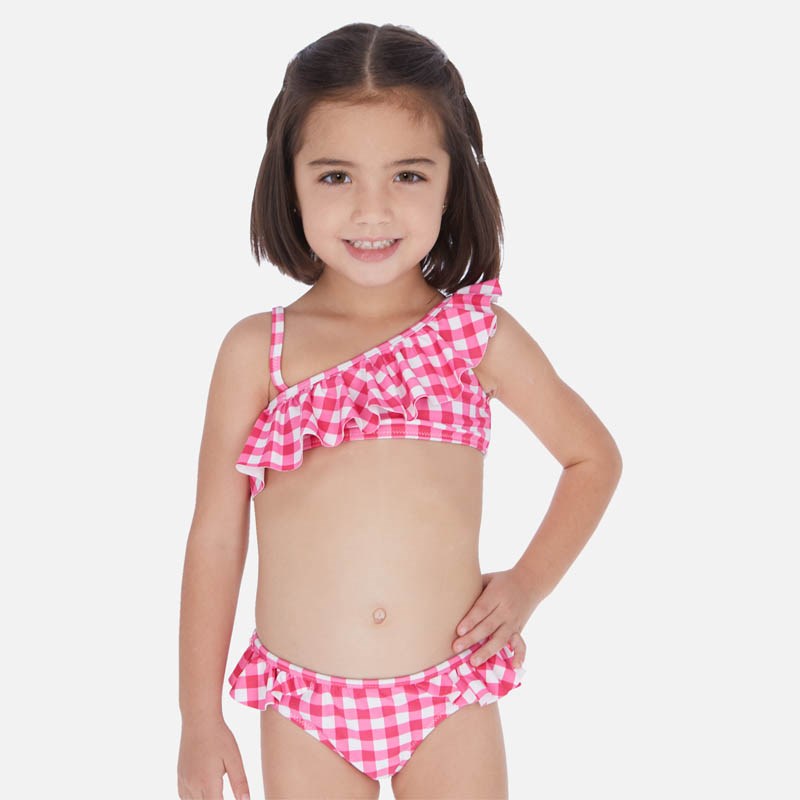 Mayoral Yazlık Kız Fırfırlı Bikini Mavi
