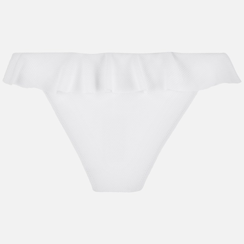 Mayoral Yazlık Kız Çiçek İşlemeli Bikini Beyaz