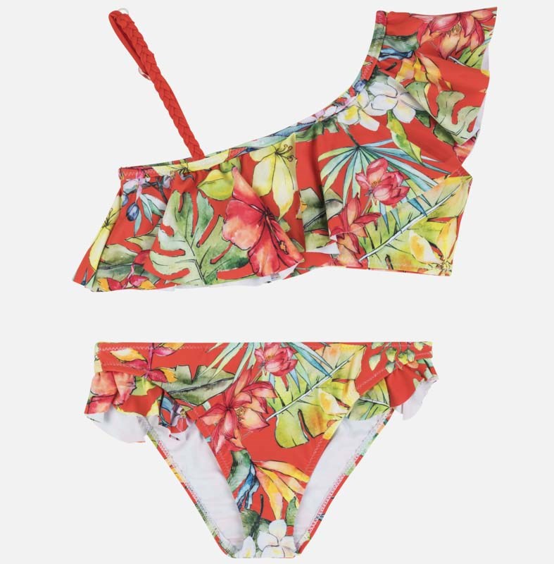 Mayoral Yazlık Kız Fırfırlı Bikini Kırmızı