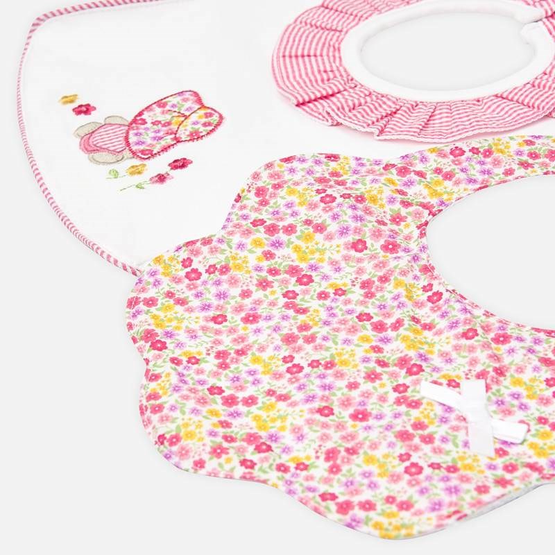 Mayoral Yazlık Newborn Bebek Fırfırlı Önlük 2'li Set Pembe