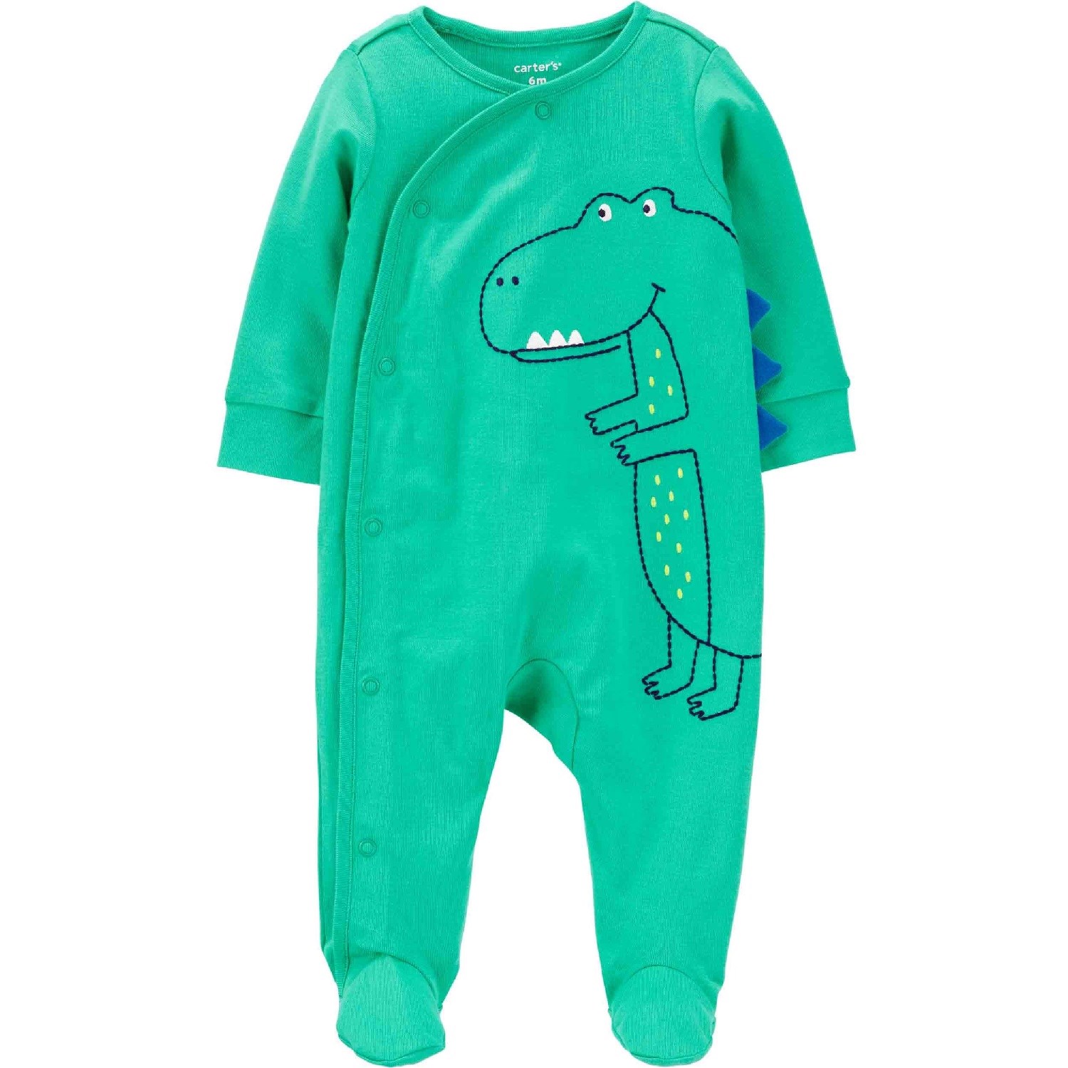 Carter's Yazlık Erkek Bebek Dinozor İşlemeli Patikli Tulum Yeşil