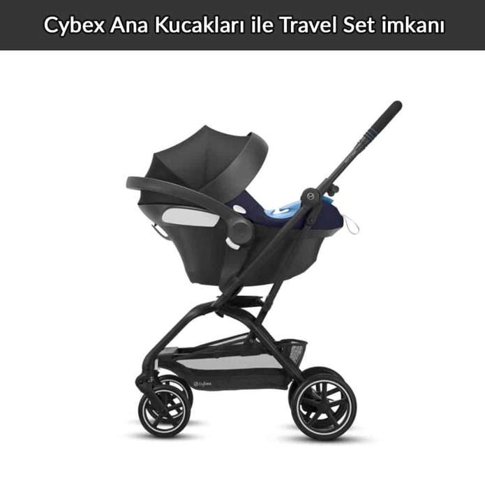 Cybex Eezy S Twist +2 Bebek Arabası Soho Grey Kabin Boy 360 Derece 