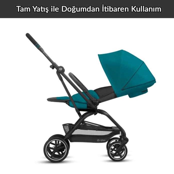 Cybex Eezy S Twist +2 Bebek Arabası Soho Grey Kabin Boy 360 Derece 