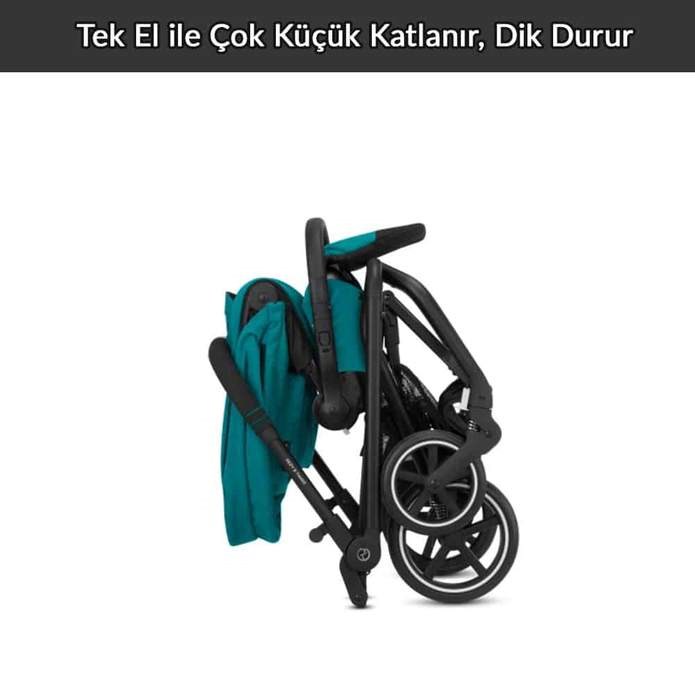 Cybex Eezy S Twist +2 Bebek Arabası Soho Grey Kabin Boy 360 Derece 
