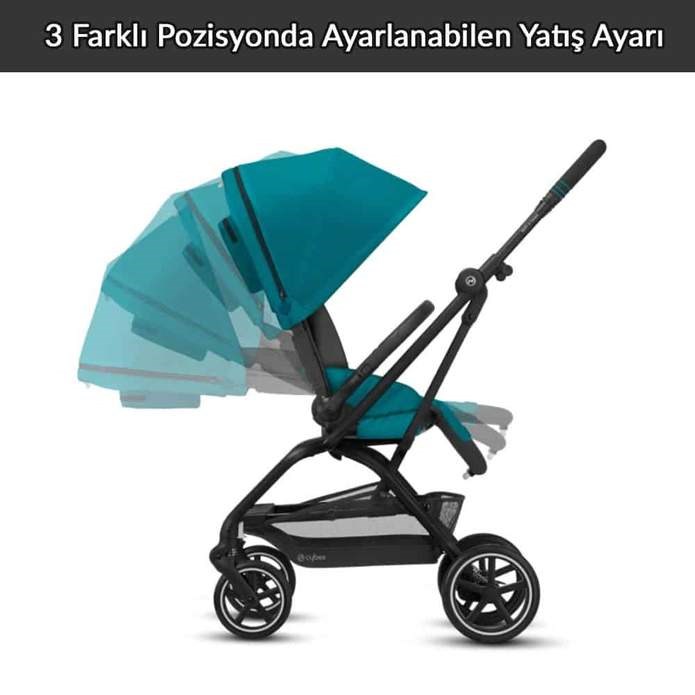 Cybex Eezy S Twist +2 Bebek Arabası Soho Grey Kabin Boy 360 Derece 