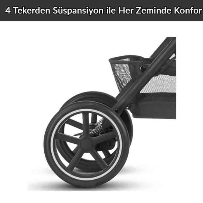 Cybex Eezy S Twist +2 Bebek Arabası Soho Grey Kabin Boy 360 Derece 