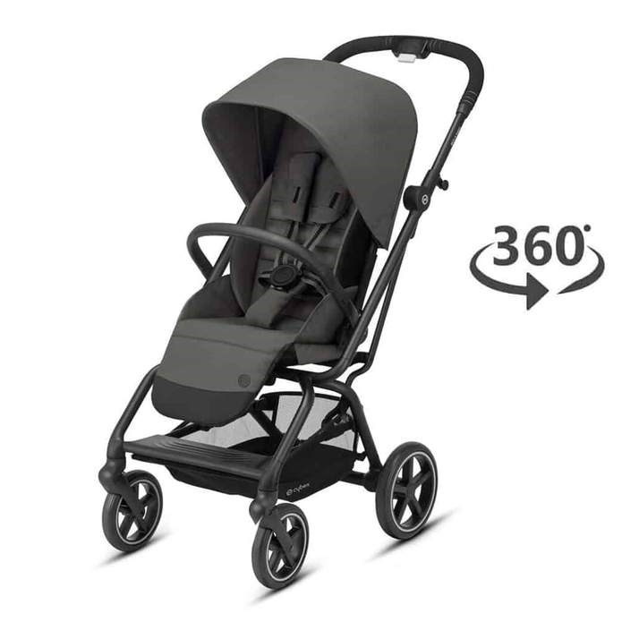Cybex Eezy S Twist +2 Bebek Arabası Soho Grey Kabin Boy 360 Derece 