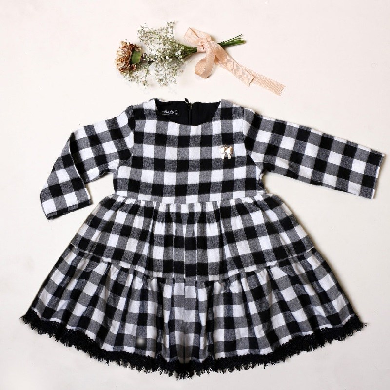 JustBaby Kışlık Kız Çocuk Elbise Selena Siyah Siyah