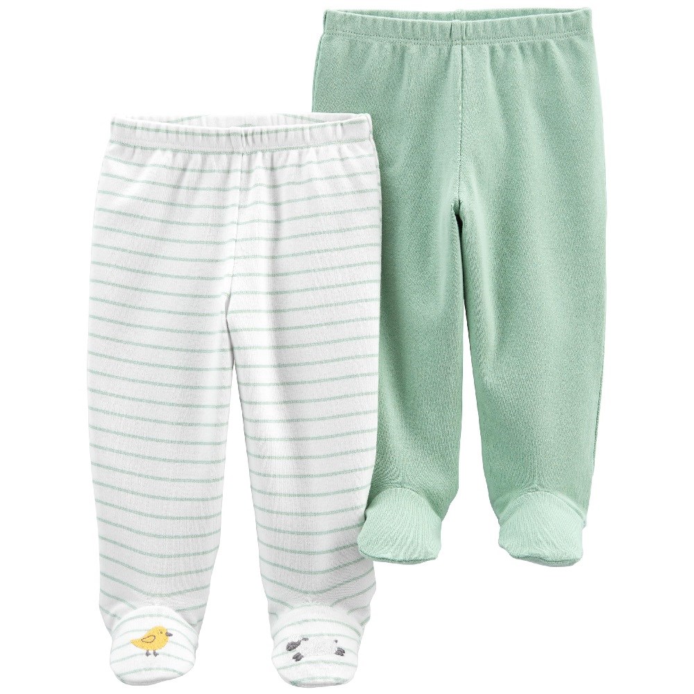 Carters Kışlık Erkek Bebek 2'li Patikli Pijama Altı