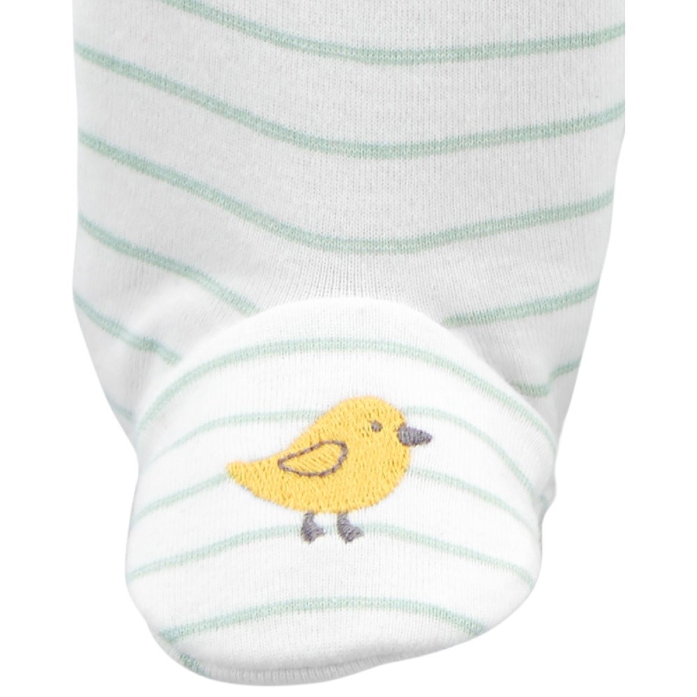 Carters Kışlık Erkek Bebek 2'li Patikli Pijama Altı Yeşil