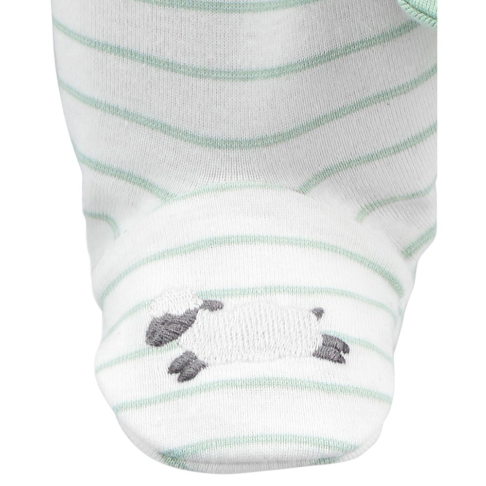 Carters Kışlık Erkek Bebek 2'li Patikli Pijama Altı Yeşil
