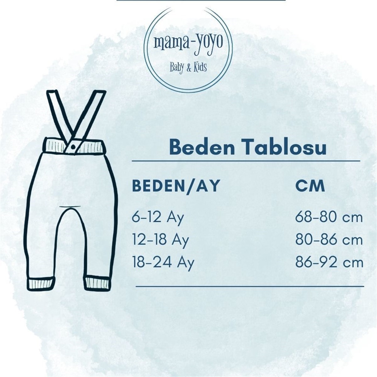 Mama Yoyo Askılı Triko Bebek Taytı Kahverengi 