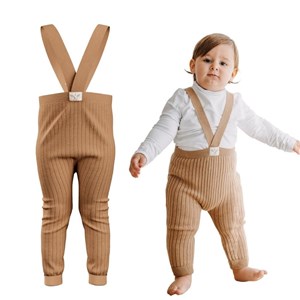 Mama Yoyo Askılı Triko Bebek Taytı