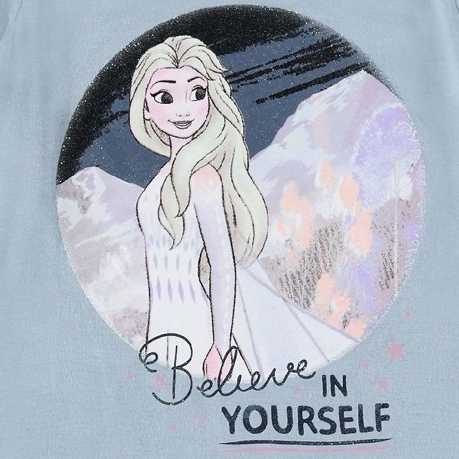 Name It Kışlık Kız Disney Lisanslı Elsa Uzun Kollu S-shırt Mavi