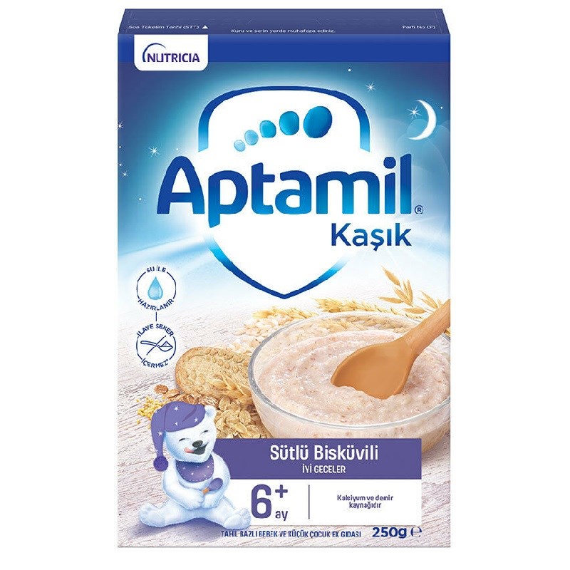Aptamil Kaşık Maması Gece Sütlü Bisküvili 250 g 6 Ay + 