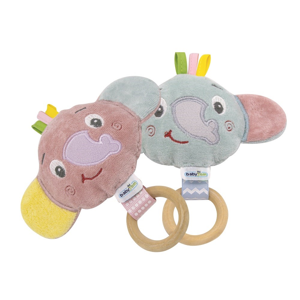 Babyjem Küçük Yeşil Fil Halkalı Oyuncak 0 Ay+ 