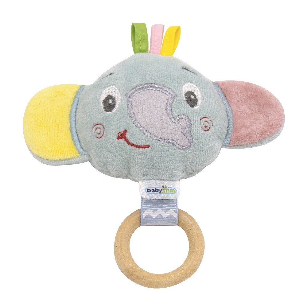 Babyjem Küçük Yeşil Fil Halkalı Oyuncak 0 Ay+ 
