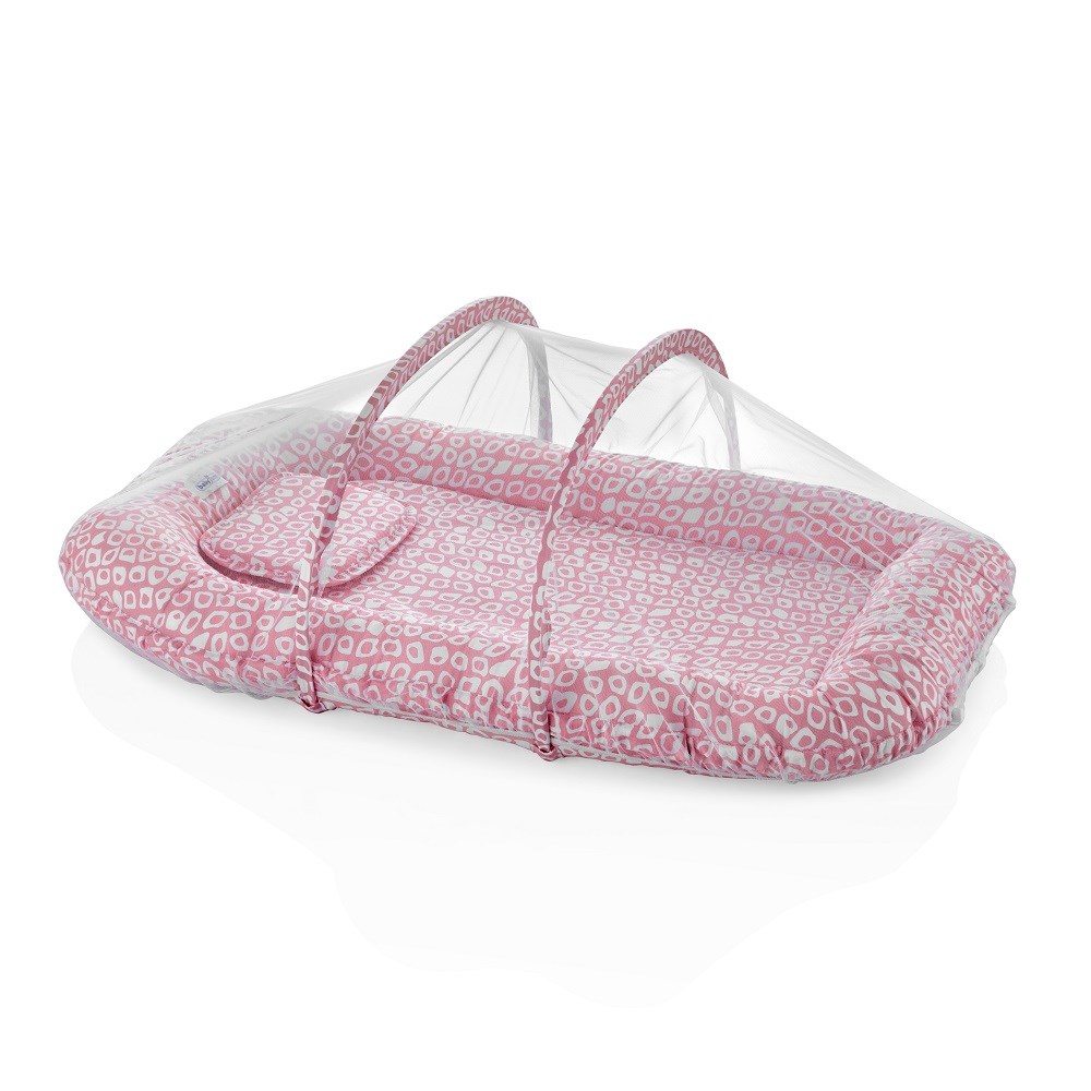 Babyjem Cibinlikli Uyku Pedi Pembe Kare 