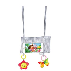 BabyJem Araç İçi Telefon Askılığı Gri Puantiyeli