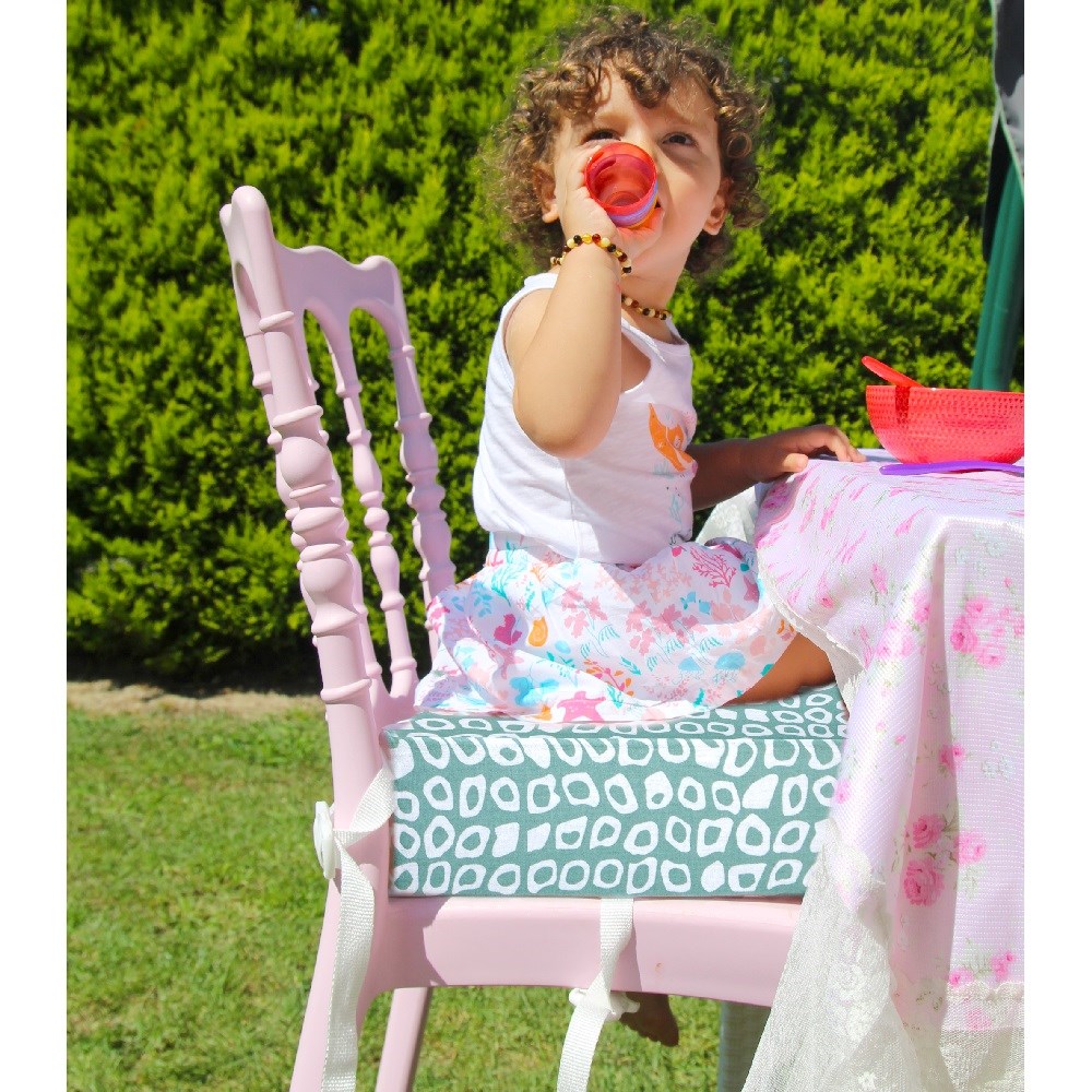 Babyjem Sandalye Yükseltici Minder Yeşil Kare 