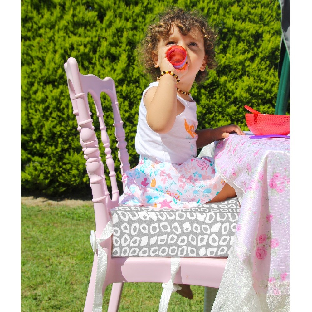 Babyjem Sandalye Yükseltici Minder Gri Kare 