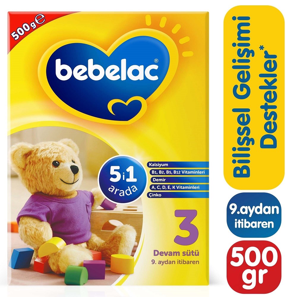 Bebelac 3 Numara Devam Sütü 500 g 9. Aydan İtibaren 