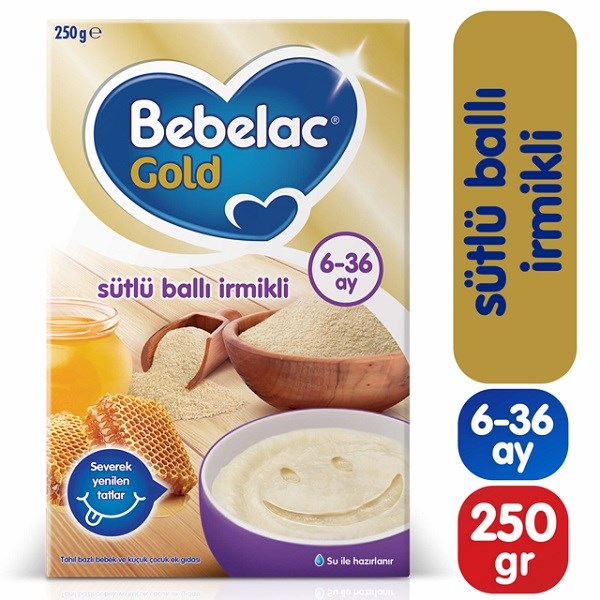 Bebelac Gold Sütlü Ballı İrmikli 250 g 6-36 Ay 