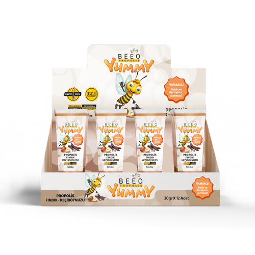 Bee'o Yummy Propolisli Fındık Keçiboynuzu 30 gr 