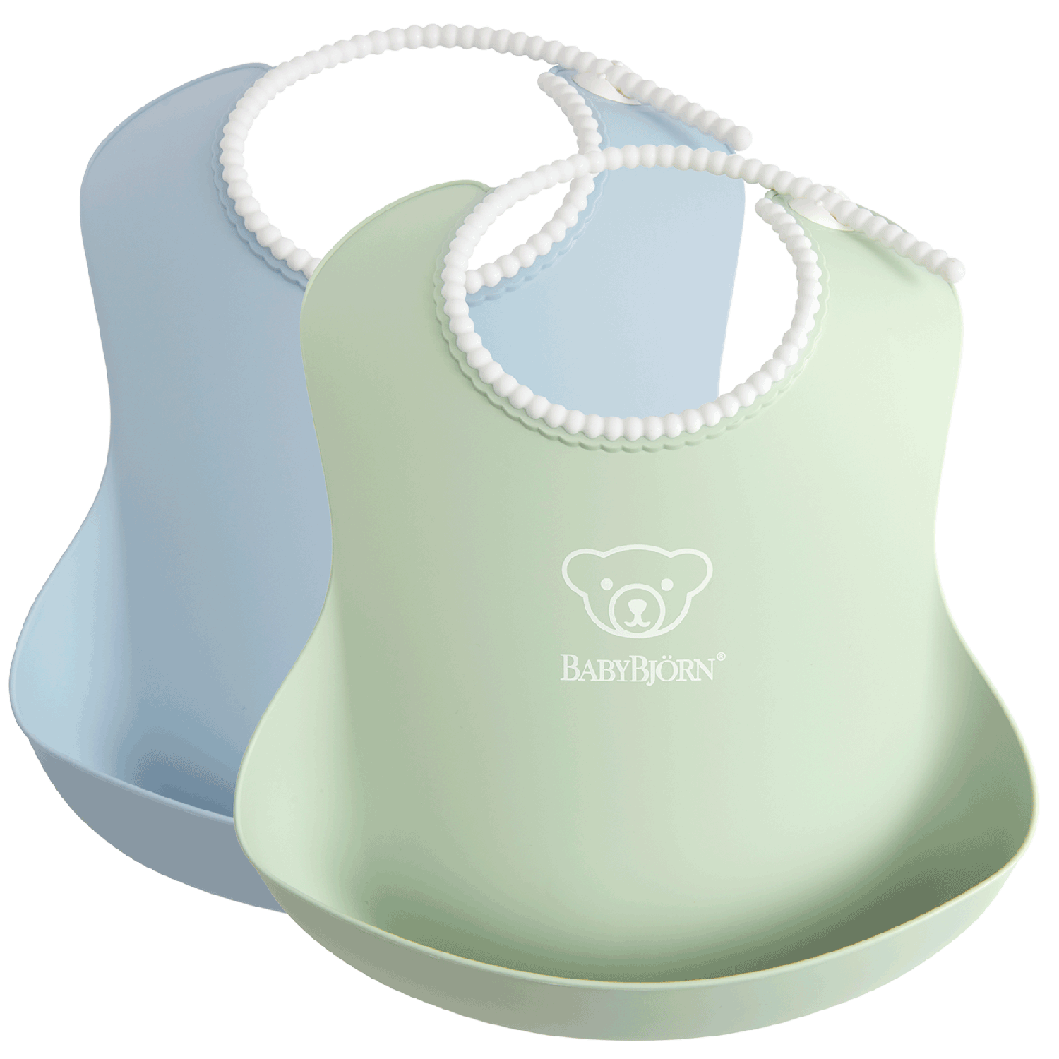 Babybjörn Yumuşak Plastik 2'li Önlük Powder Green Powder Blue 