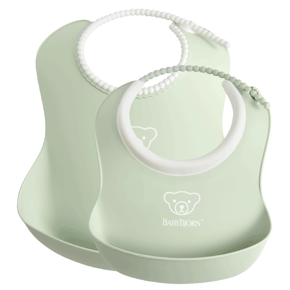 Babybjörn Yumuşak Plastik 2'li Önlük Powder Green 