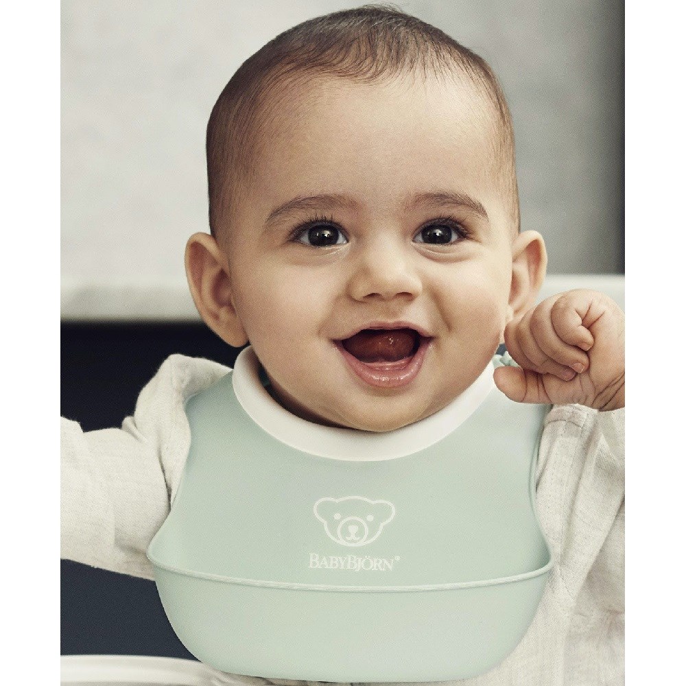 Babybjörn Yumuşak Plastik 2'li Önlük Powder Green 