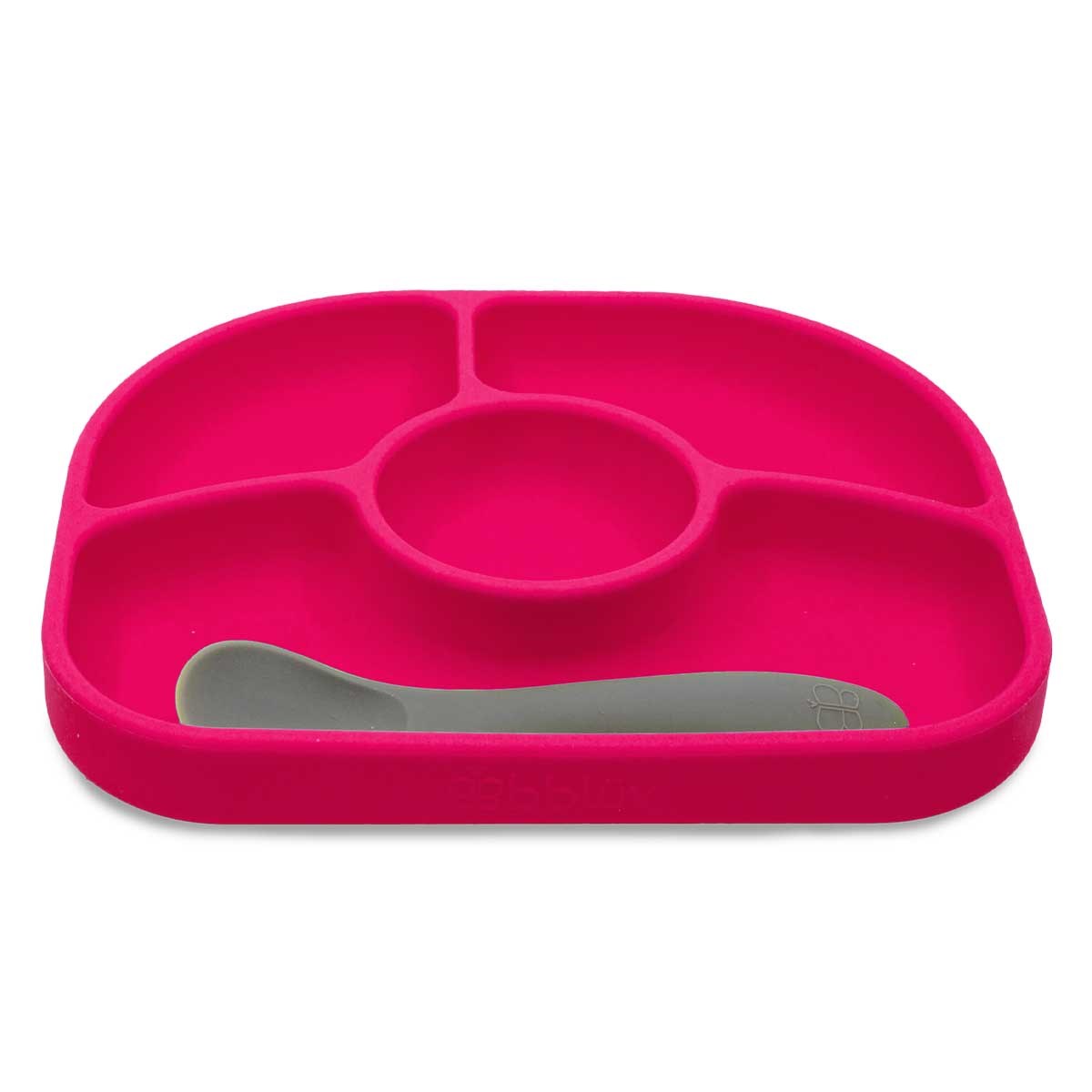 Bblüv Yümi Silikon Mama Tabağı ve Kaşık Set Pembe 