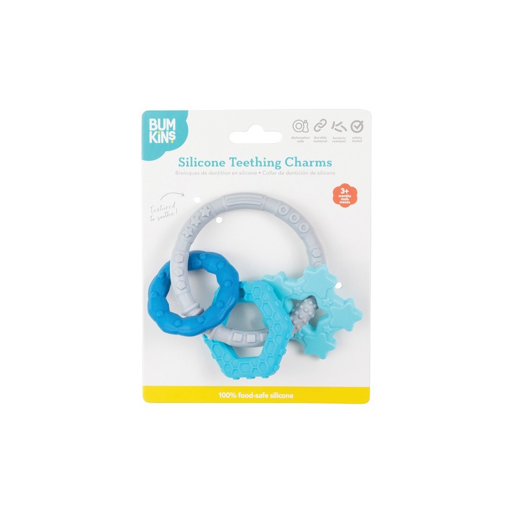 Bumkins Silikon Diş Kaşıyıcı Mavi 3 Ay + 
