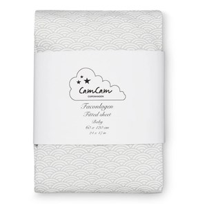 Cam Cam Grey Wave Bebek Çarşafı 60x120 cm