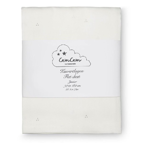 Cam Cam Dot Creme Grey Bebek Çarşafı 60x120 cm 