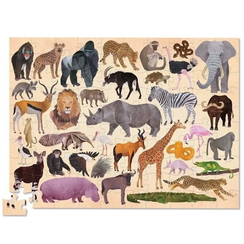 Crocodile Creek  Puzzle- 100 Parça- Vahşi Hayvanlar 