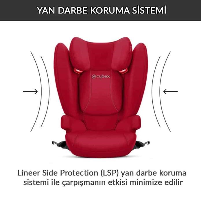 Adac'lı Cybex Solution B Fix 15-36 kg Oto Koltuğu (Volcano Black) 