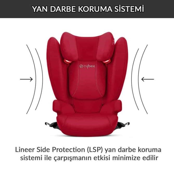 Adac'lı Cybex Solution B Fix 15-36 kg Oto Koltuğu (Dynamic Red) 