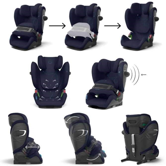 Cybex Pallas G i-Size 9-36 kg Isofix Bebek Oto Koltuğu (Deep Black) 