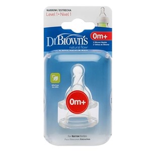 Dr Browns 1. Seviye Dar Ağız Silikon Biberon Emziği İkili 0m+