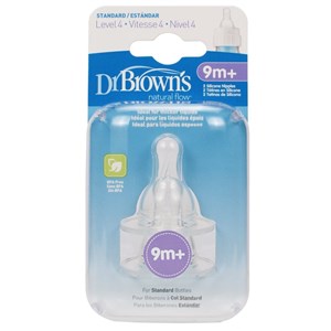 Dr Browns 4. Seviye Dar Ağız Silikon Biberon Emziği İkili 9m+