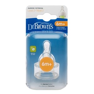 Dr Browns 3. Seviye Dar Ağız Silikon Biberon Emziği İkili 6m+