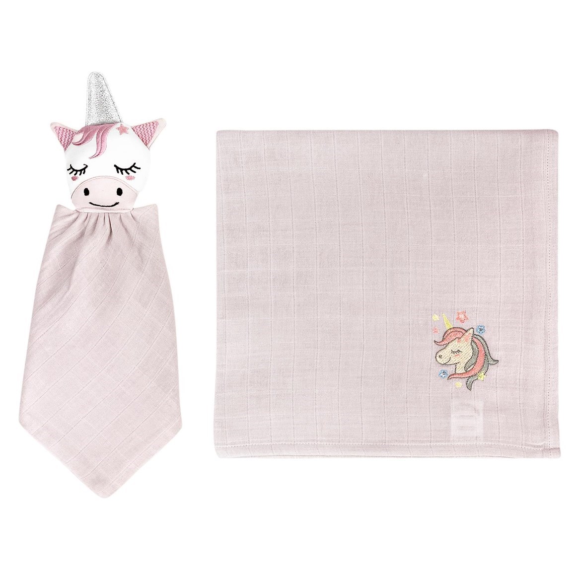Miespiga Unicorn Uyku Arkadaşı ve Müslin Set 