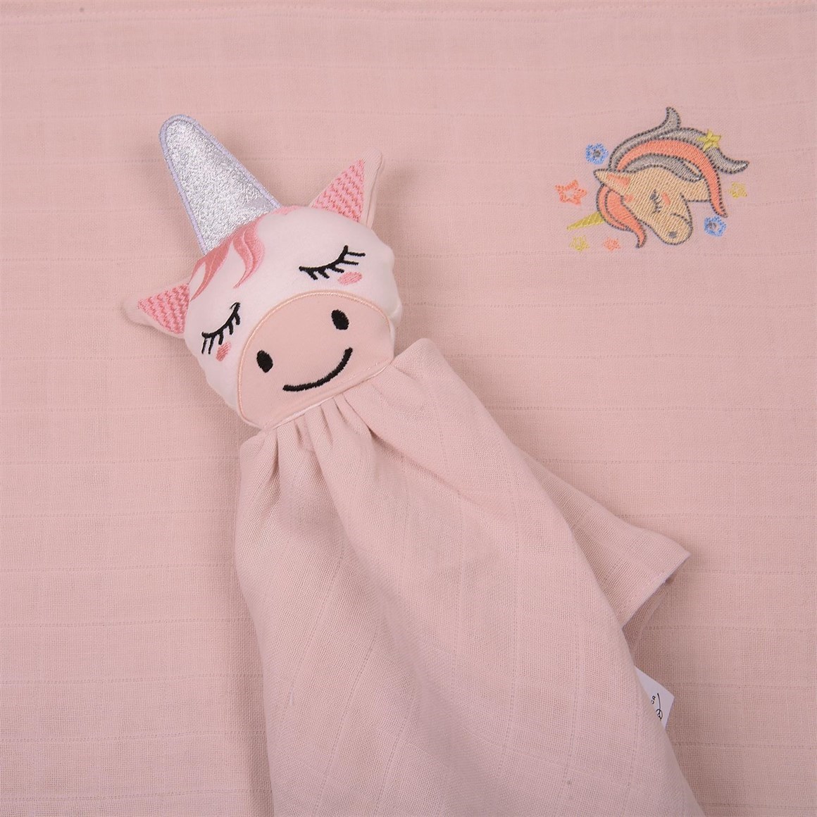 Miespiga Unicorn Uyku Arkadaşı ve Müslin Set 