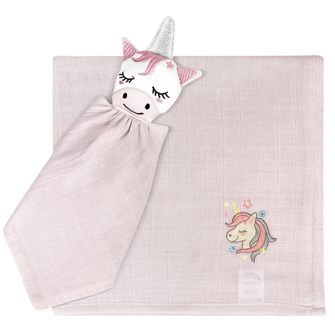 Miespiga Unicorn Uyku Arkadaşı ve Müslin Set 