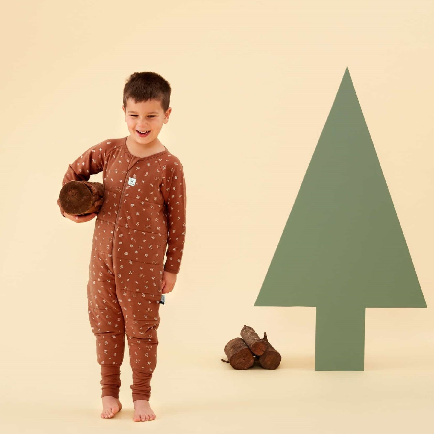 ErgoPouch Organik Koton Uyku Tulumu 2.5 TOG Acorn Kahverengi 