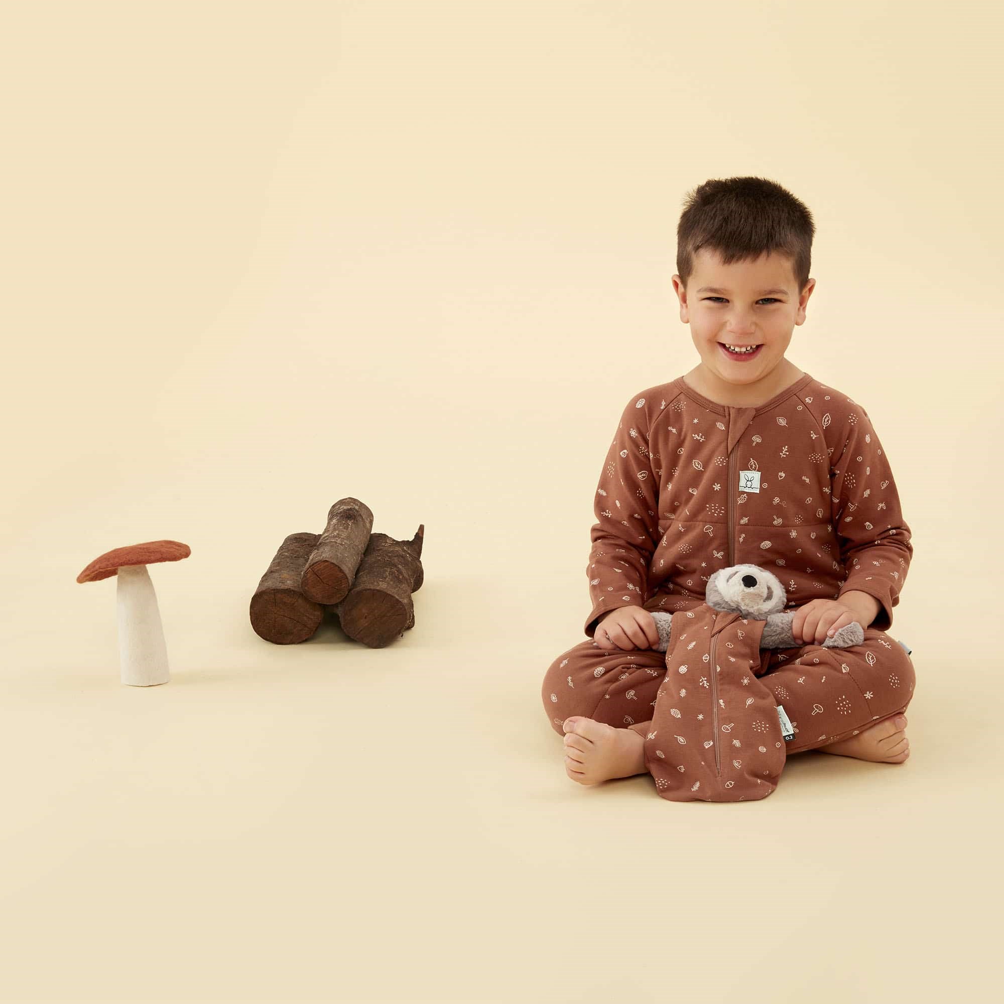 ErgoPouch Organik Koton Uyku Tulumu 2.5 TOG Acorn Kahverengi 